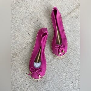 Michael Kors Raspberry Espadrille Flats, Size 7.5